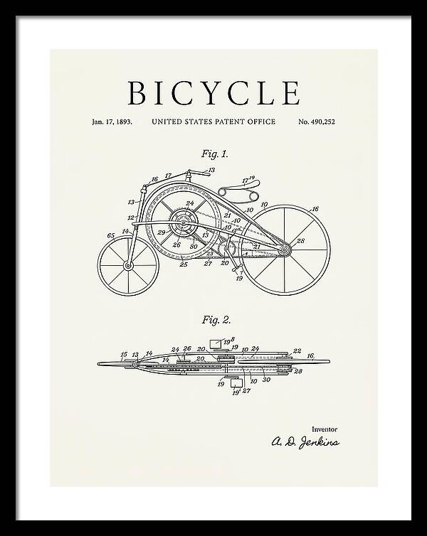 Bicycle Minimalist Patent Us490252a