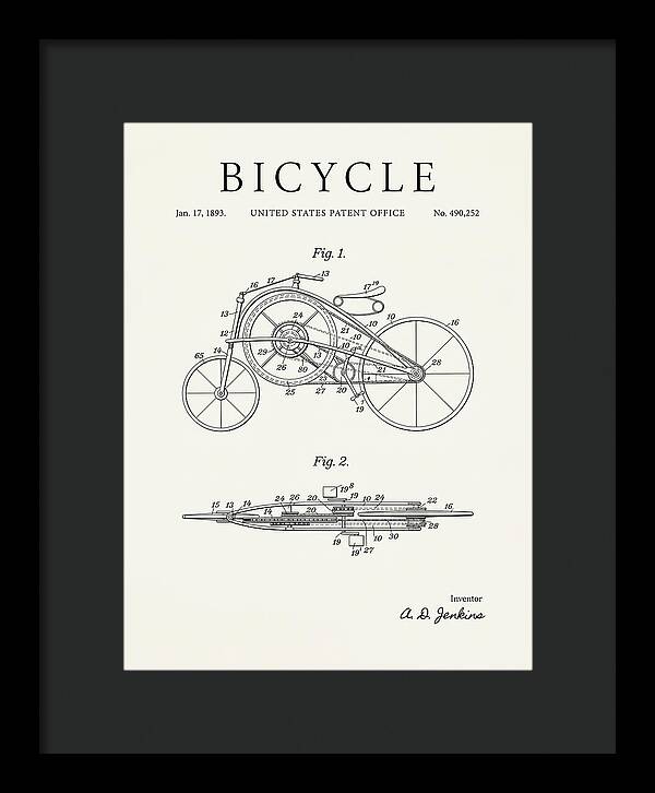 Bicycle Minimalist Patent Us490252a