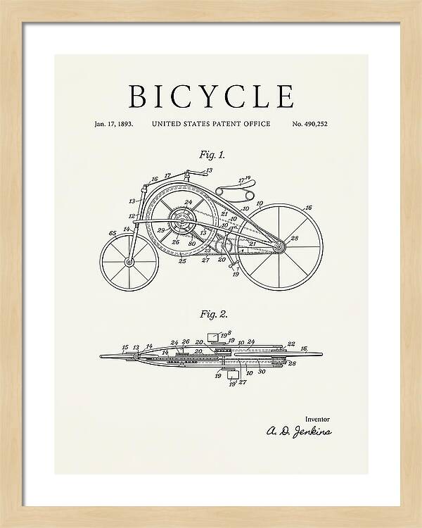 Bicycle Minimalist Patent Us490252a