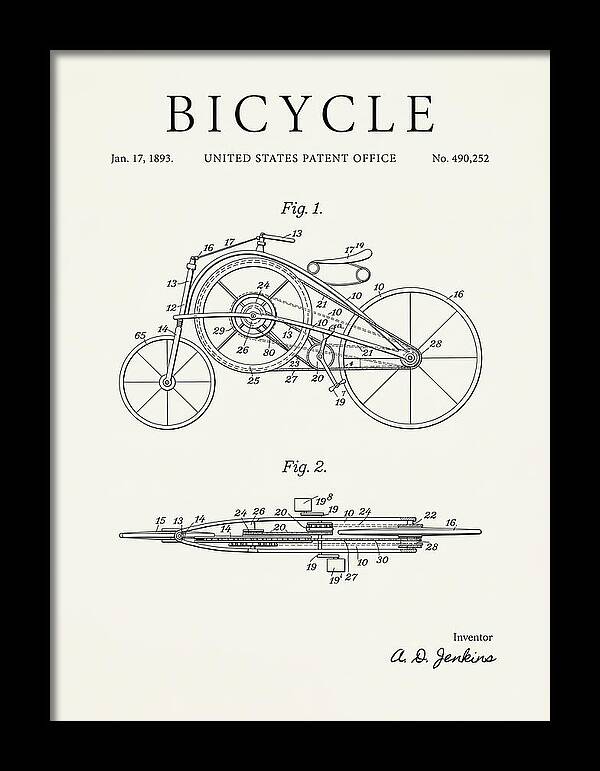 Bicycle Minimalist Patent Us490252a