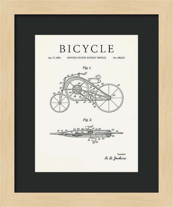 Bicycle Minimalist Patent Us490252a
