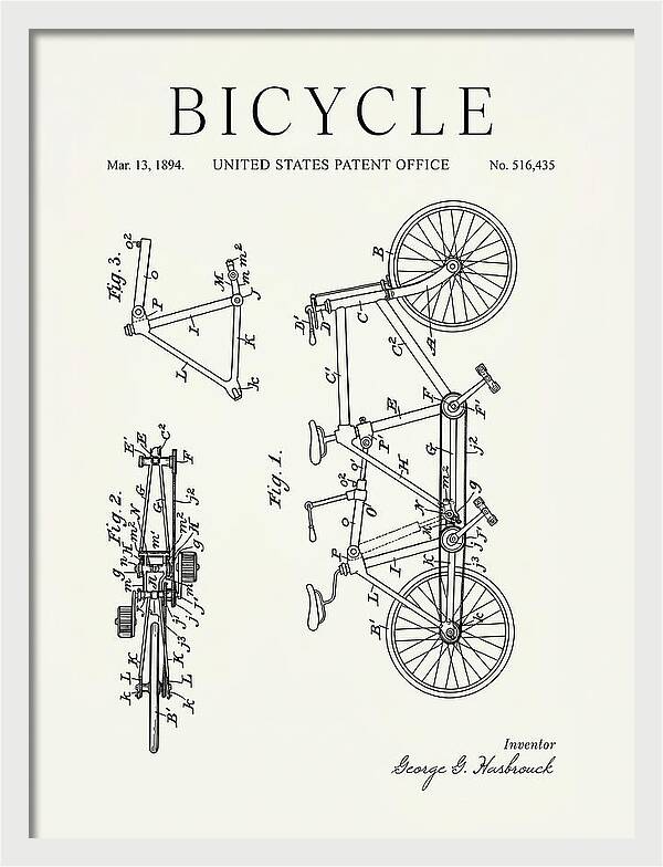 Bicycle Minimalist Patent Us516435a