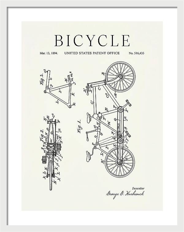 Bicycle Minimalist Patent Us516435a