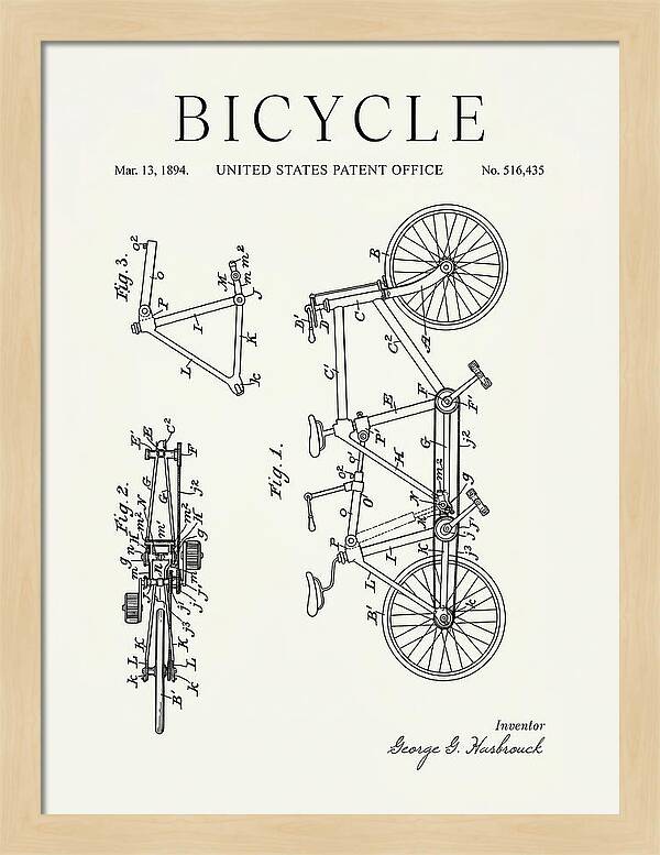 Bicycle Minimalist Patent Us516435a