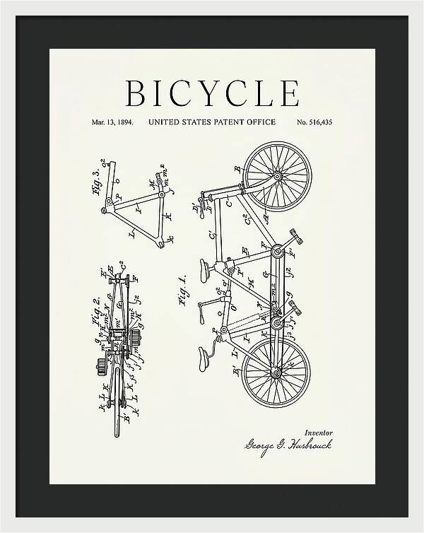 Bicycle Minimalist Patent Us516435a