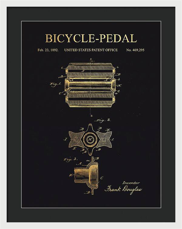 Bicycle Pedal Gold Patent Us469295a