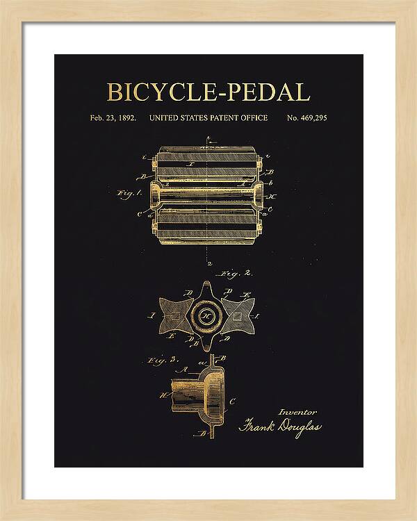 Bicycle Pedal Gold Patent Us469295a
