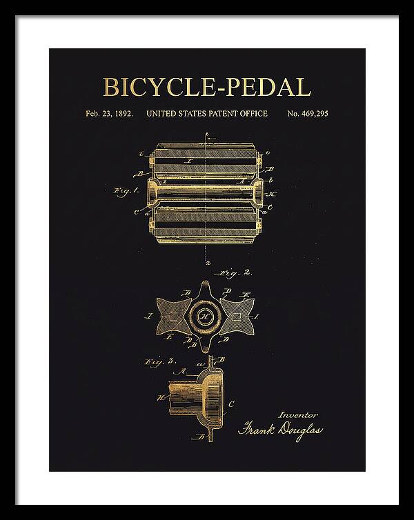 Bicycle Pedal Gold Patent Us469295a