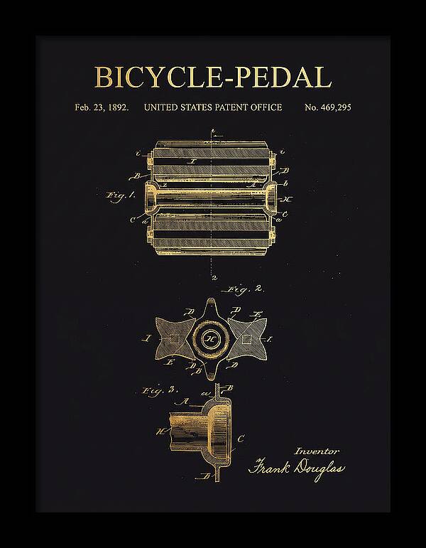Bicycle Pedal Gold Patent Us469295a