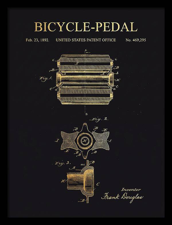 Bicycle Pedal Gold Patent Us469295a