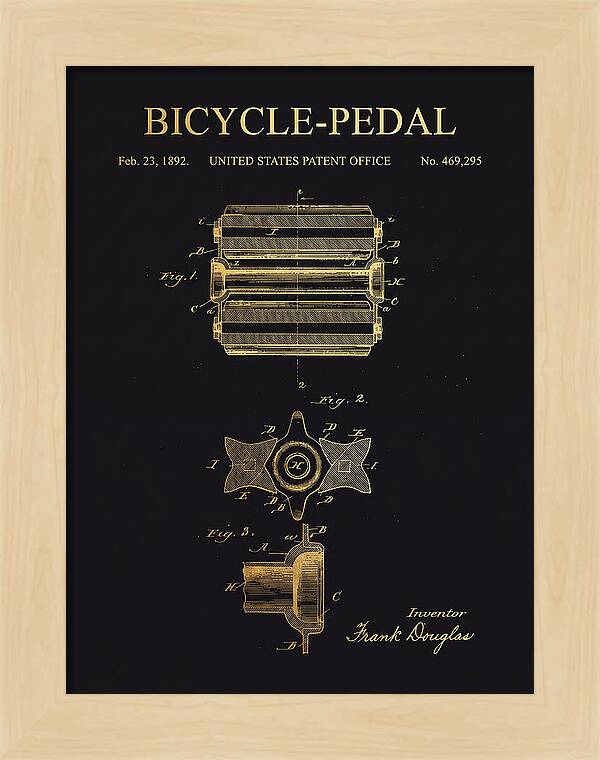 Bicycle Pedal Gold Patent Us469295a