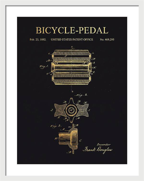 Bicycle Pedal Gold Patent Us469295a