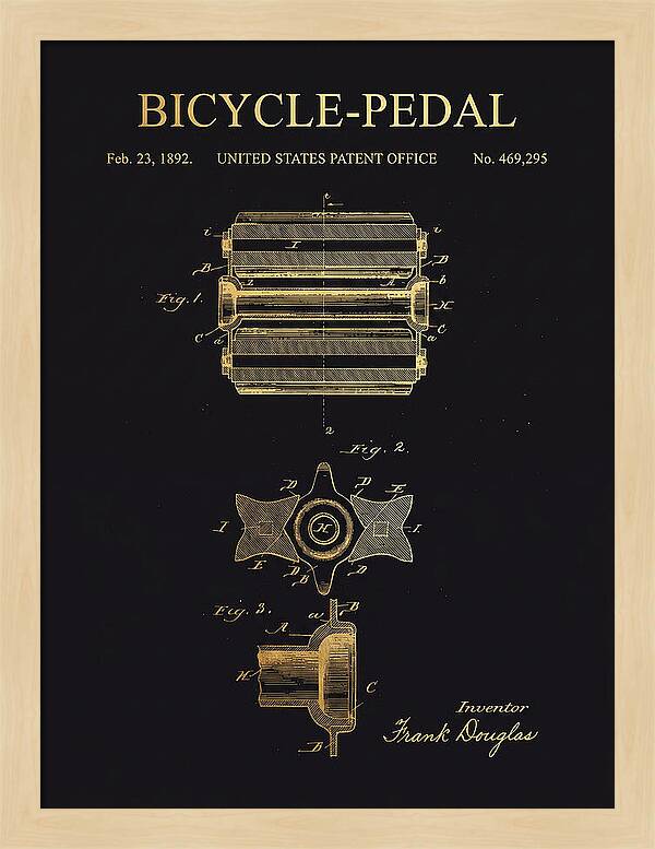 Bicycle Pedal Gold Patent Us469295a