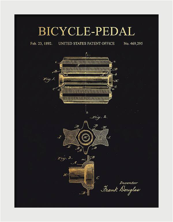 Bicycle Pedal Gold Patent Us469295a