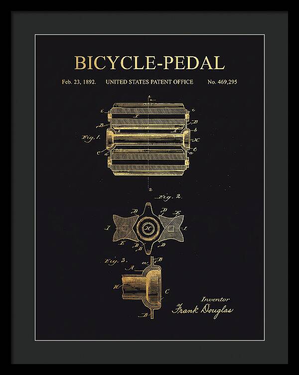 Bicycle Pedal Gold Patent Us469295a