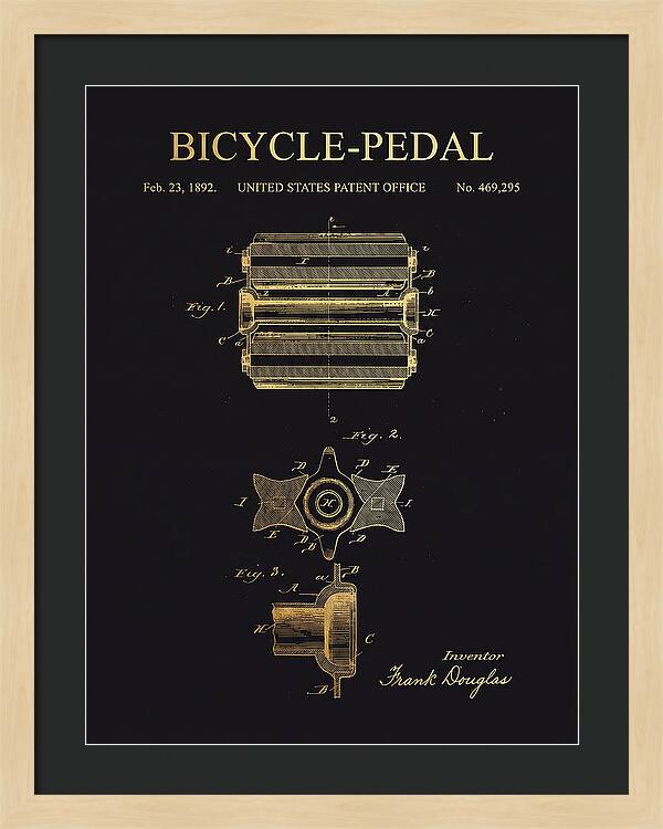 Bicycle Pedal Gold Patent Us469295a