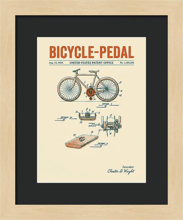 Bicycle Pedal Retro Patent Us1393256a