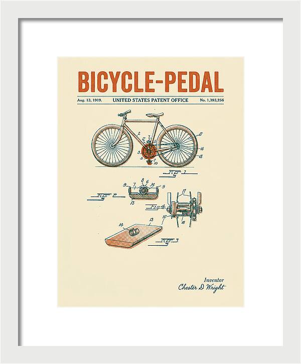 Bicycle Pedal Retro Patent Us1393256a