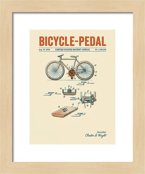 Bicycle Pedal Retro Patent Us1393256a