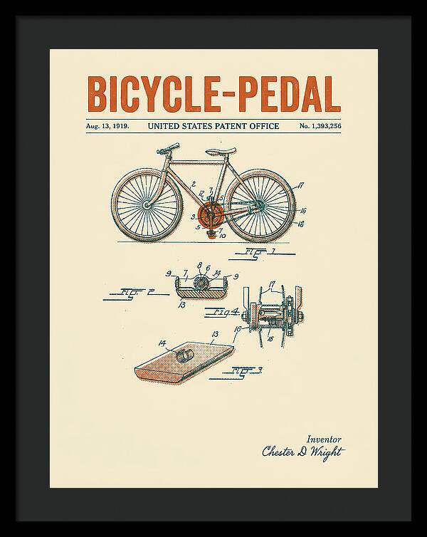 Bicycle Pedal Retro Patent Us1393256a