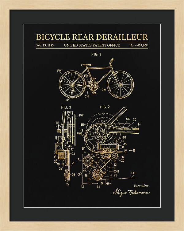 Bicycle Rear Derailleur Gold Patent Us4637808a