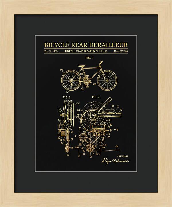 Bicycle Rear Derailleur Gold Patent Us4637808a