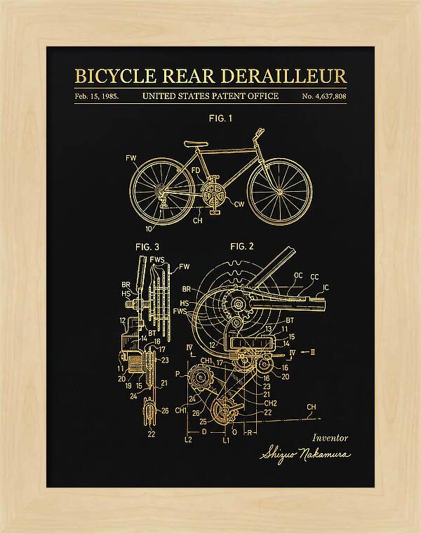 Bicycle Rear Derailleur Gold Patent Us4637808a