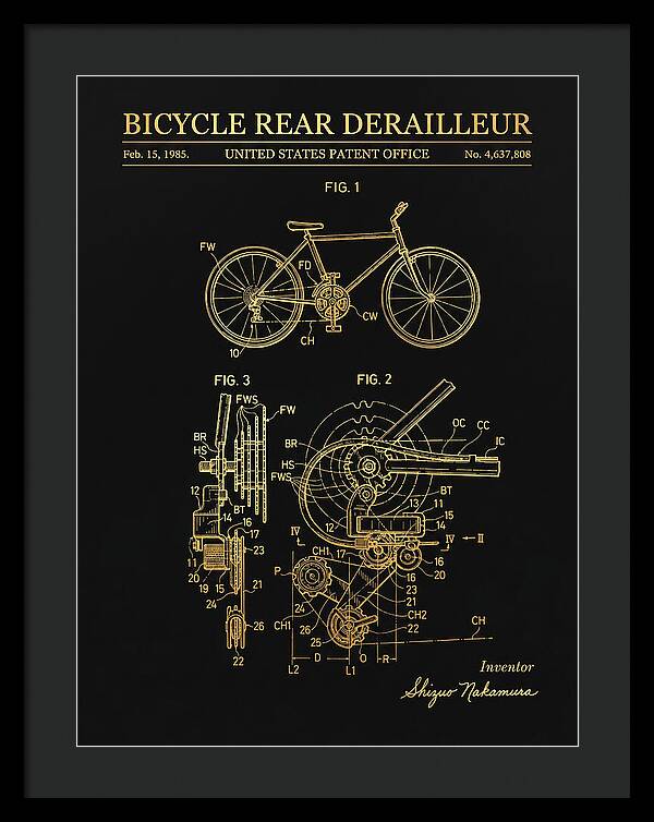 Bicycle Rear Derailleur Gold Patent Us4637808a