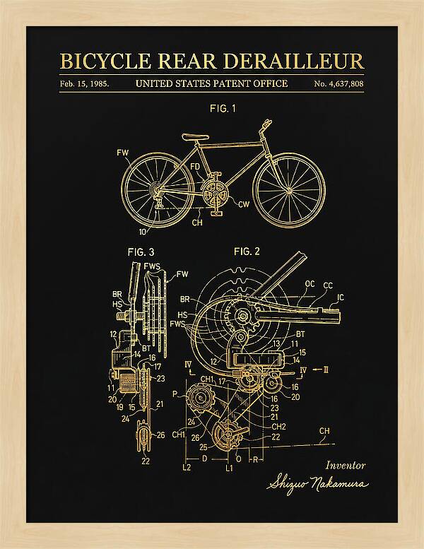 Bicycle Rear Derailleur Gold Patent Us4637808a