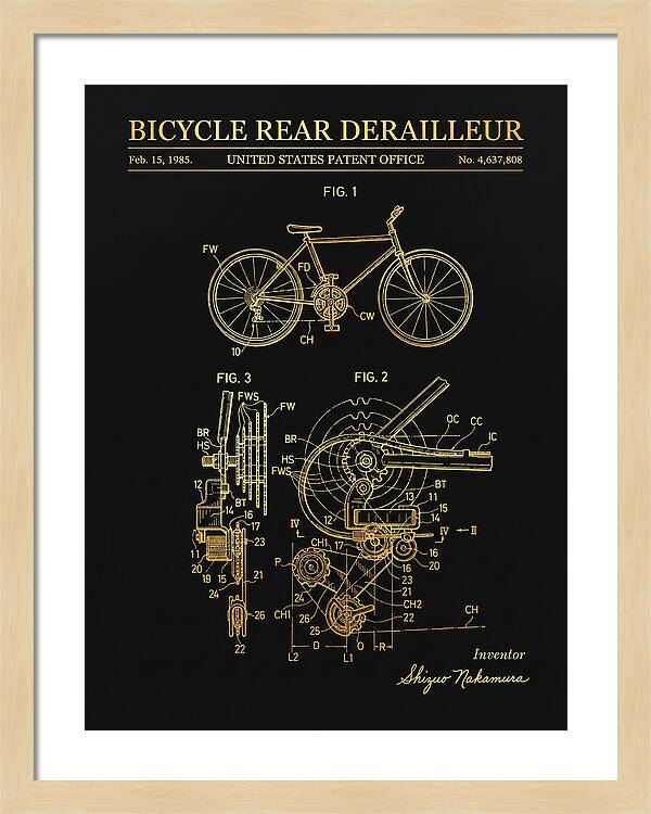 Bicycle Rear Derailleur Gold Patent Us4637808a