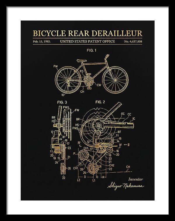 Bicycle Rear Derailleur Gold Patent Us4637808a