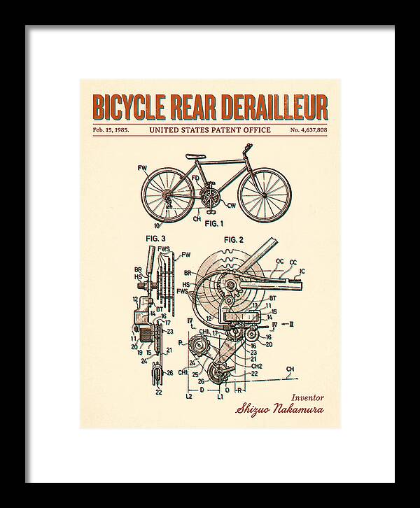 Bicycle Rear Derailleur Retro Patent Us4637808a