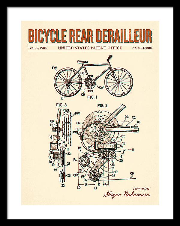Bicycle Rear Derailleur Retro Patent Us4637808a