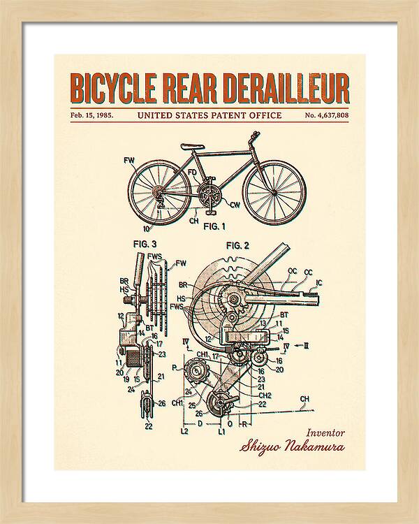 Bicycle Rear Derailleur Retro Patent Us4637808a