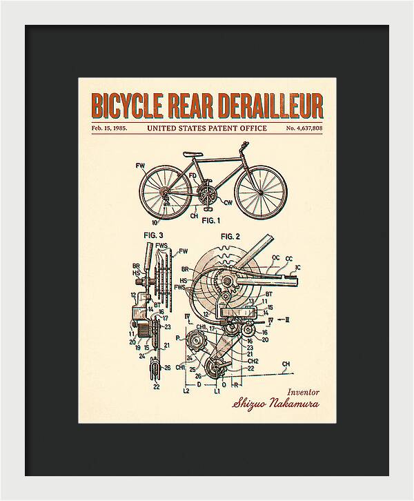Bicycle Rear Derailleur Retro Patent Us4637808a