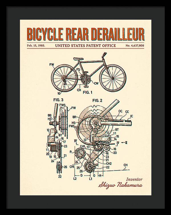 Bicycle Rear Derailleur Retro Patent Us4637808a