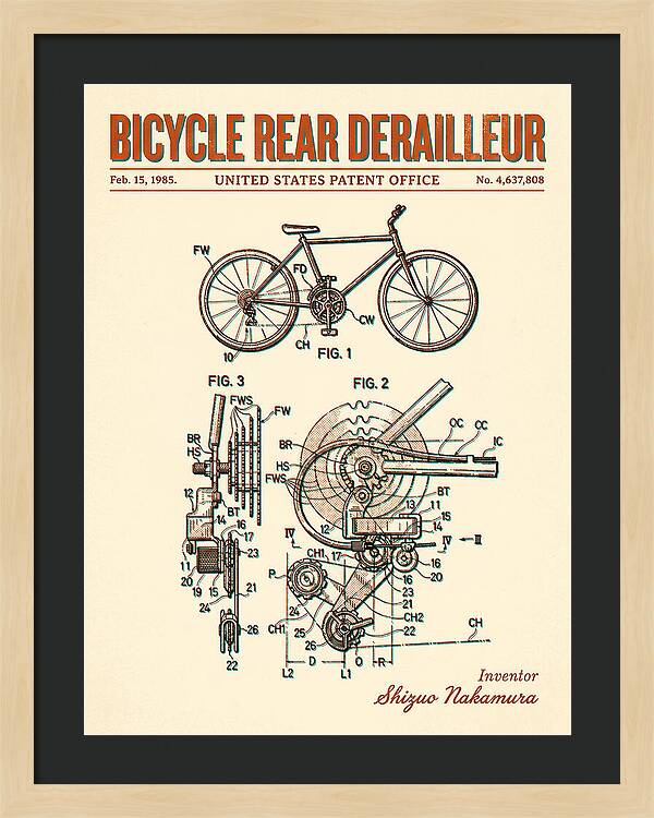 Bicycle Rear Derailleur Retro Patent Us4637808a