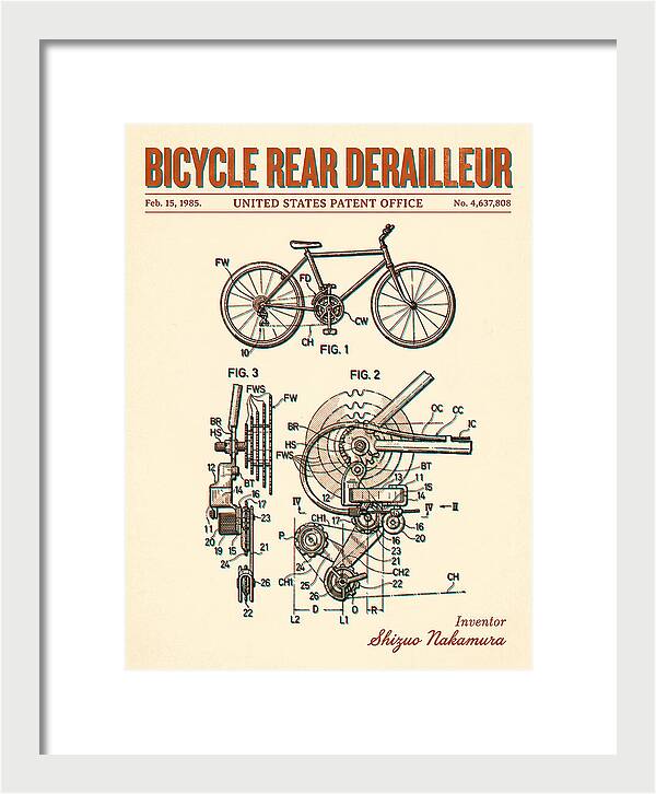 Bicycle Rear Derailleur Retro Patent Us4637808a