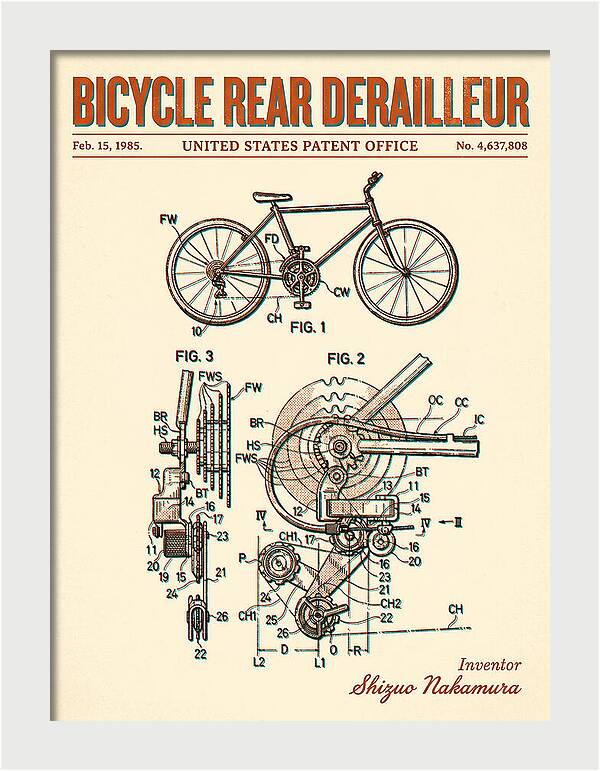 Bicycle Rear Derailleur Retro Patent Us4637808a
