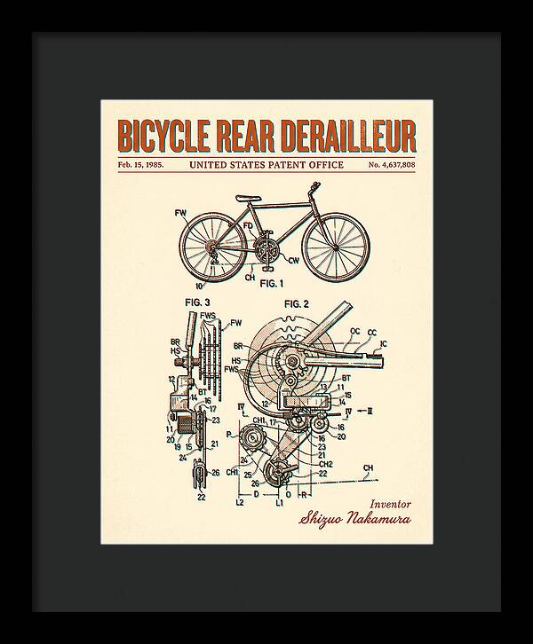 Bicycle Rear Derailleur Retro Patent Us4637808a