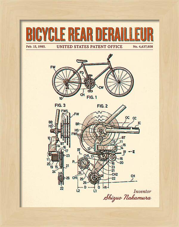 Bicycle Rear Derailleur Retro Patent Us4637808a