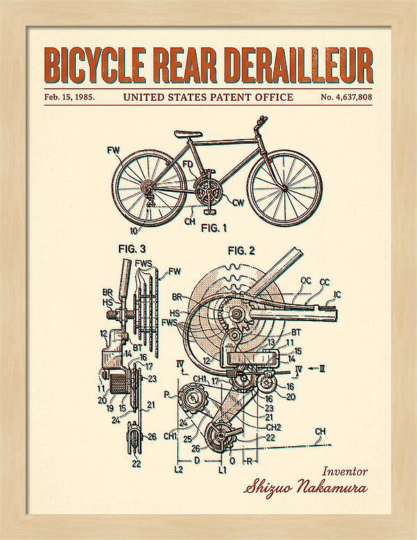 Bicycle Rear Derailleur Retro Patent Us4637808a