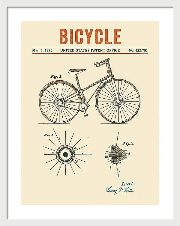 Bicycle Retro Patent Us422781a