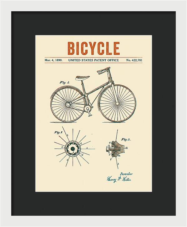 Bicycle Retro Patent Us422781a