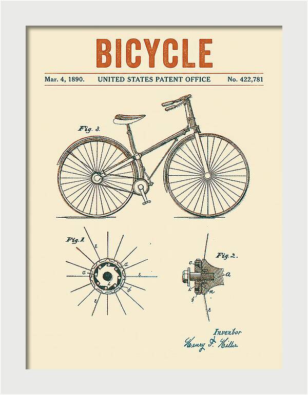 Bicycle Retro Patent Us422781a