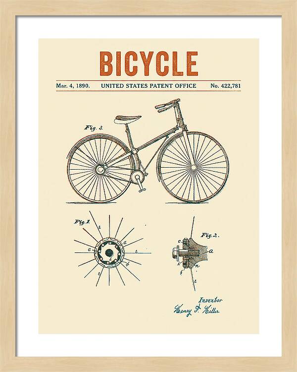 Bicycle Retro Patent Us422781a