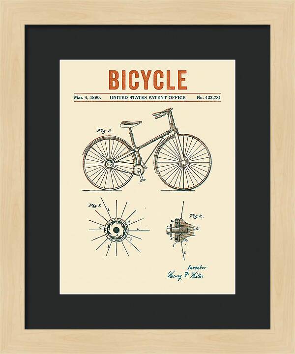 Bicycle Retro Patent Us422781a