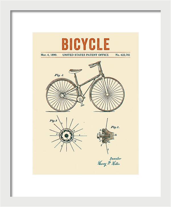 Bicycle Retro Patent Us422781a