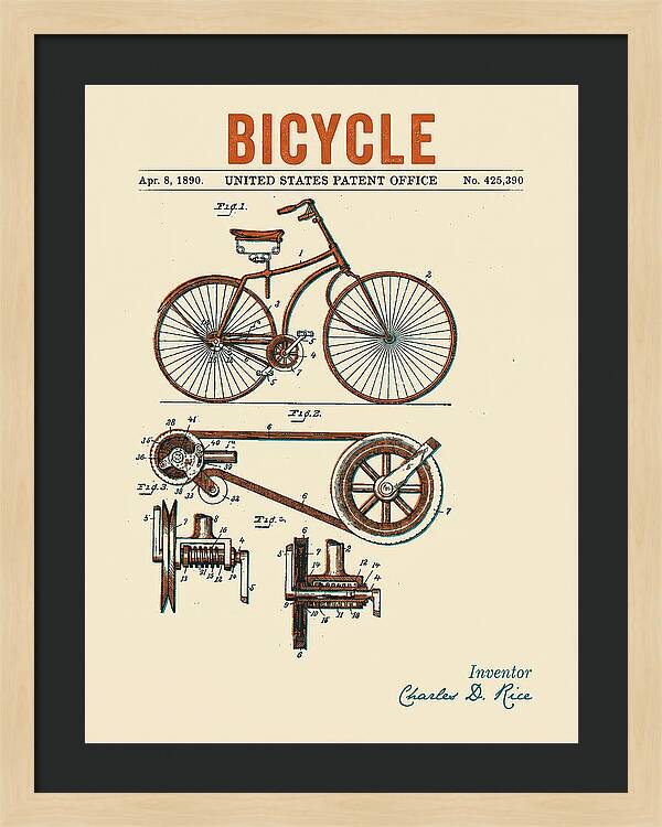 Bicycle Retro Patent Us425390a