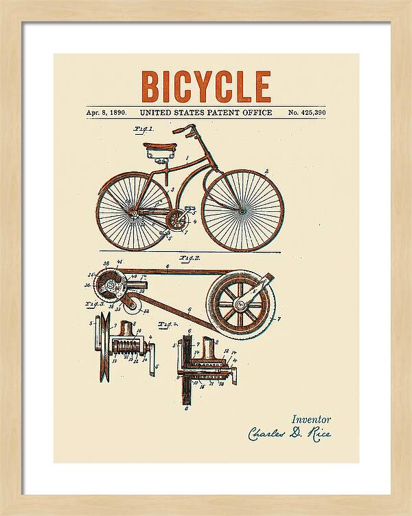 Bicycle Retro Patent Us425390a